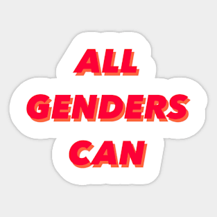 All Genders Can Sticker